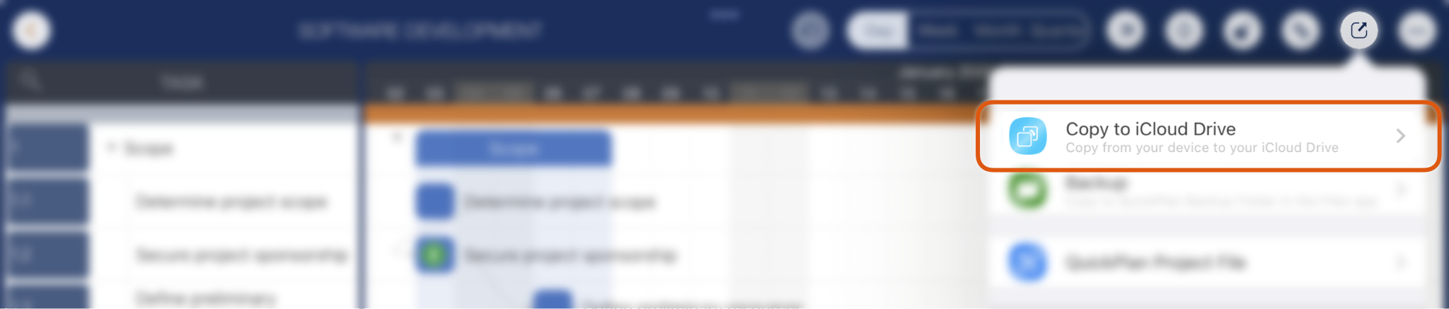 Export from legacy QuickPlan apps